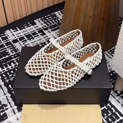 Zapatos Mary Jane Tejidos con Diseño Hueco - Comodidad y Estilo - Image 3