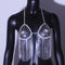 Fringed Breast Chain Shiny Hollow Sexy Diamond Body Chain Silver