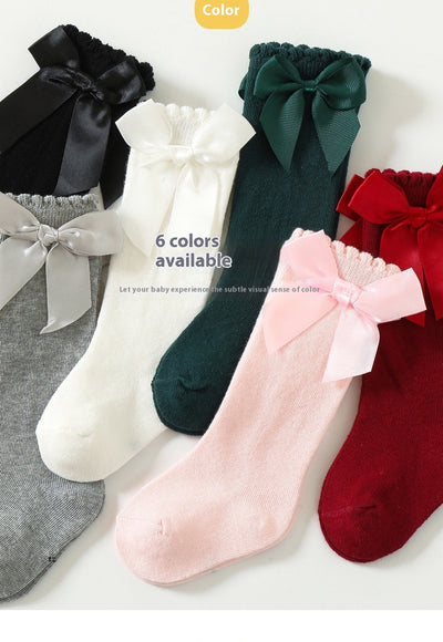 Calcetines Largos para Bebé con Moño Grande y Puño Sin Presión - Image 18