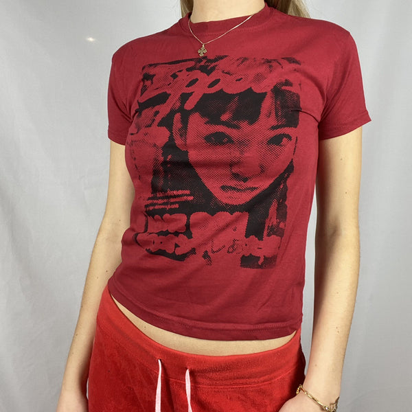 Camiseta con Estampado Abstracto Multicolor