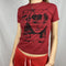 Camiseta con Estampado Abstracto Multicolor