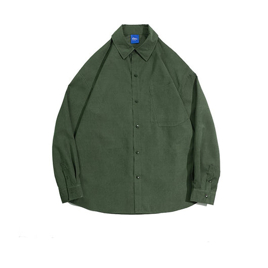 Camisa Casual de Manga Larga en Colores Sólidos para Hombre - Image 3