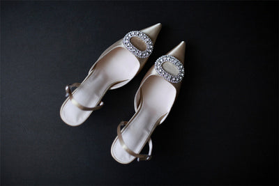 Tacones Altos Elegantes con Cristales para Novia - Zapatos de Fiesta Rojo Brillante - Image 17