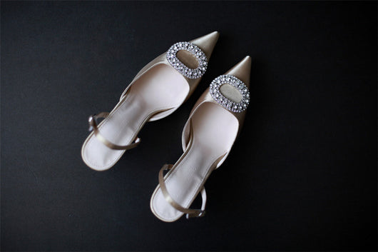 Tacones Altos Elegantes con Cristales para Novia - Zapatos de Fiesta Rojo Brillante - Image 17