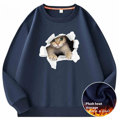 Playera Suelta de Cuello Redondo para Parejas - Algodón 100% Manga Larga - Image 22