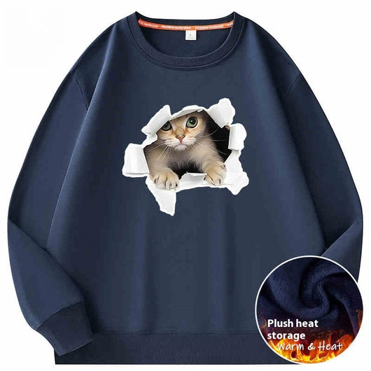 Playera Suelta de Cuello Redondo para Parejas - Algodón 100% Manga Larga - Image 22
