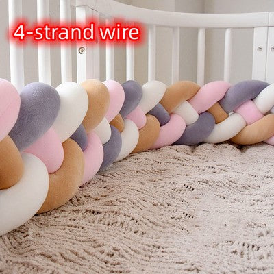 Protectores de Cuna Trenzados Alargados con Almohada Decorativa - Image 51