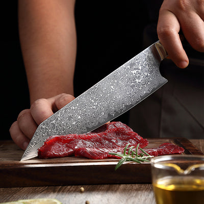 Cuchillo de Cocina Estilo Occidental con Acero Damasceno - Image 8