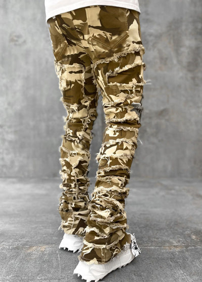 jeans, trousers, beige, white, burgundy, ripped, distressed, patched - Image 27