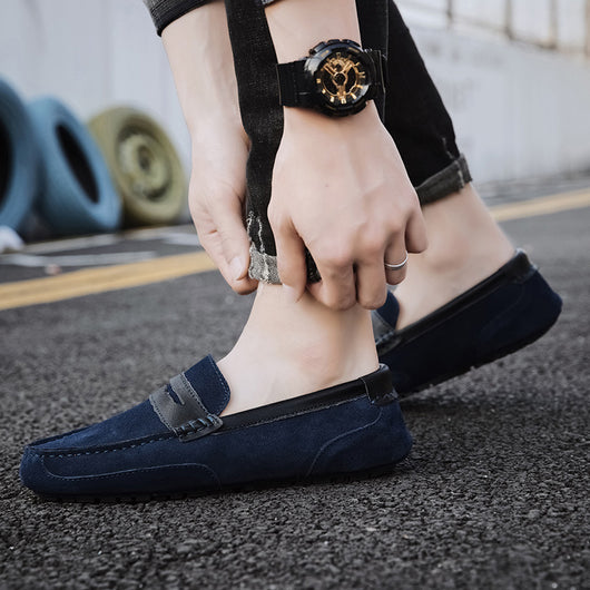 Mocasín de Cuero con Detalles en Contraste - Zapatos Versátiles para Hombre - Image 3