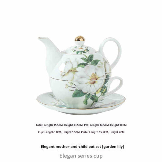 Juego de Taza y Tetera de Cerámica Exótica - Image 8