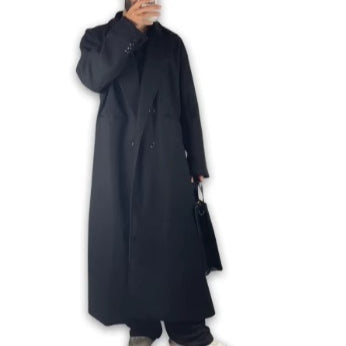 Abrigo Largo Oversize para Hombre - Corte Relajado Bajo la Rodilla