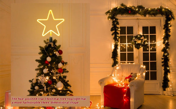 Luz Estrella 3D Luminosa para Árbol de Navidad