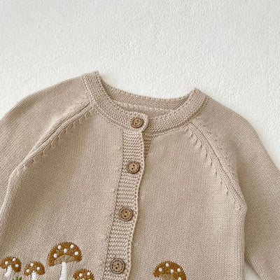 Cardigan de Punto Algodón con Bordado de Hongos - Colección Tide - Image 14