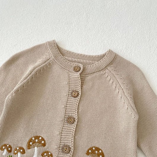 Cardigan de Punto Algodón con Bordado de Hongos - Colección Tide - Image 14