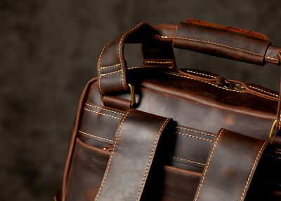 Mochila de Cuero Retro Crazy Horse para Hombre - Image 16