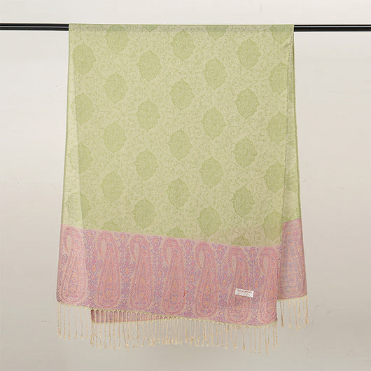 Bufanda Étnica Vintage con Flecos y Tejido Jacquard para Mujer - Image 16