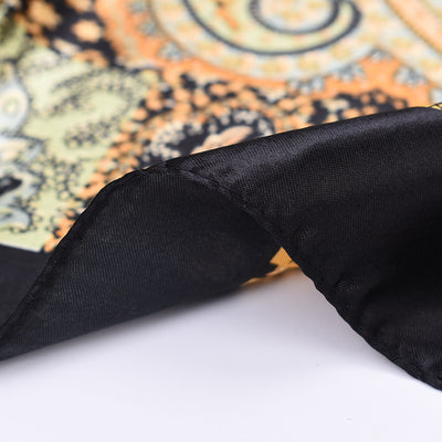 Pañuelo de Seda Estampado Clásico Retro - Versátil y Elegante para Primavera - Image 13