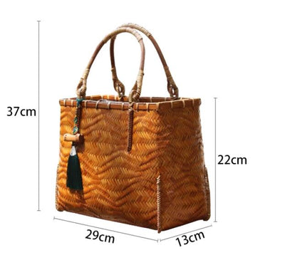 Bolsa de Viaje Tejida en Bambú - Diseño Artesanal Sostenible - Image 7