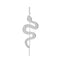 Women's Fashion Personality Simulated Snakes Ear Hanging 02 Blanco K3220