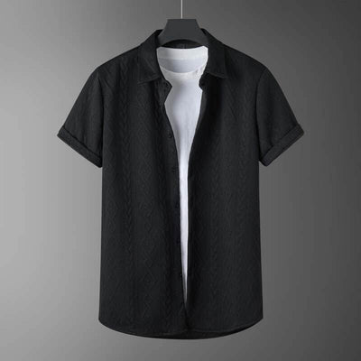 Conjunto de Camisa y Shorts con Patrón de Diamantes para Hombre - Image 12
