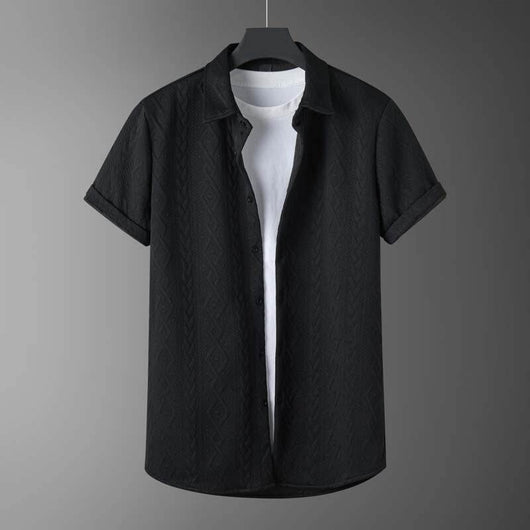 Conjunto de Camisa y Shorts con Patrón de Diamantes para Hombre - Image 12