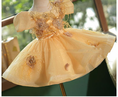 Vestido Princesa Niña con Falda de Tul Floral Multicolor - Image 8