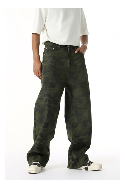 Jeans Rectos Estilo Camuflaje Lavado Clásico - Image 23