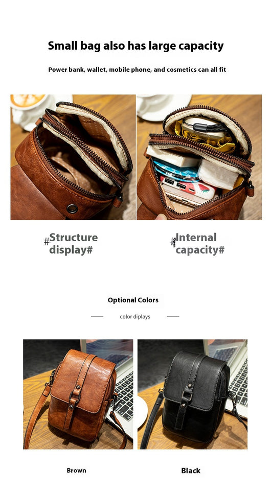 Bolso Bandolera Retro para Mujer - Bolsa de Hombro Único para Teléfono y Accesorios - Image 15