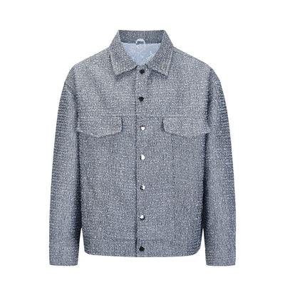 Chaqueta Suelta de Tweed Tejido para Pareja - Casual Hombre - Image 9