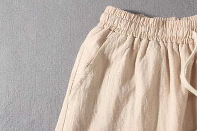Pantalones Rectos Holgados de Algodón y Lino para Uso Casual - Image 16