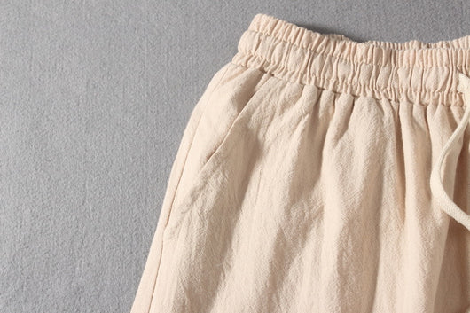 Pantalones Rectos Holgados de Algodón y Lino para Uso Casual - Image 16