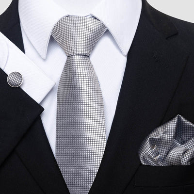 Conjunto de Corbata, Pañuelo y Gemelos para Hombre - Elegancia Empresarial - Image 7