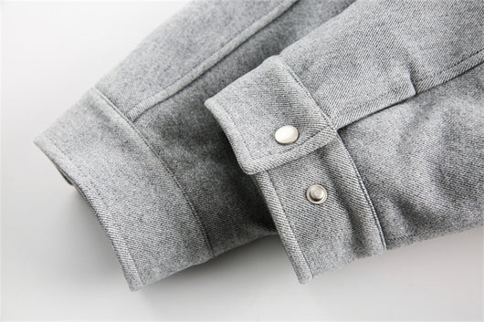 Abrigo de Lana Grueso con Cuello Alto Retro - Acolchado de Algodón para Hombre - Image 18