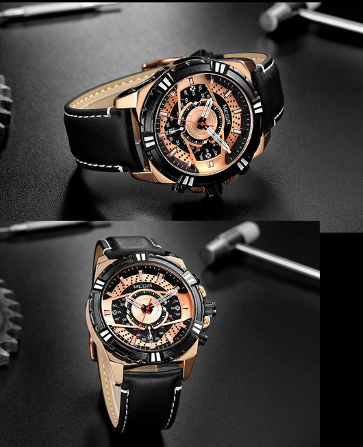 Reloj de Cuarzo en Cuero para Hombre - Deportivo y Elegante - Image 4