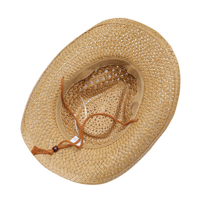 Sombrero Vaquero Plegable de Rafia Hueca Unisex - Image 15