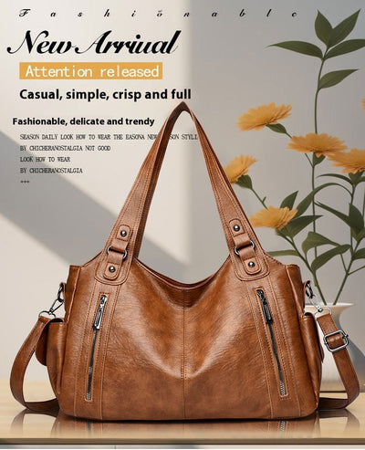 Bolsa de Hombro Texturizada Minimalista de Gran Capacidad para Mujer - Image 12