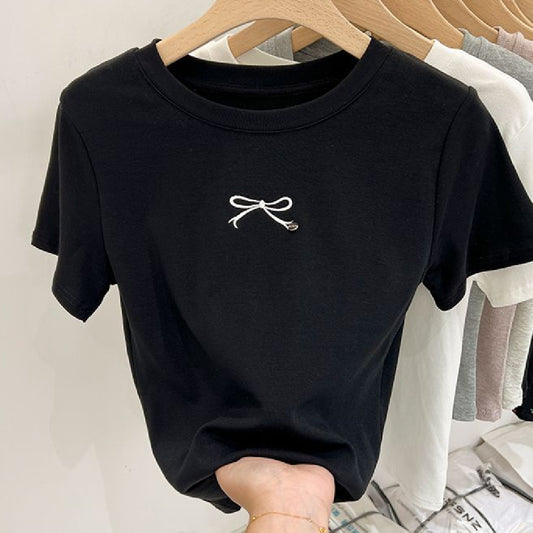 Blusa Cropped con Estampado de Moños