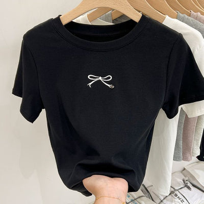 Blusa Cropped con Estampado de Moños