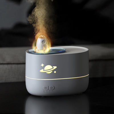 Difusor Aromático con Llama LED y Humidificador de Escritorio