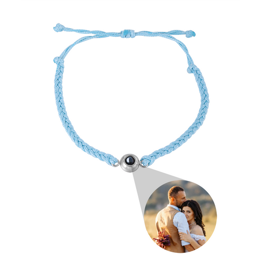 Pulsera de Proyección de Foto Personalizada Tejida a Mano - Joya Romántica para Parejas - Image 19