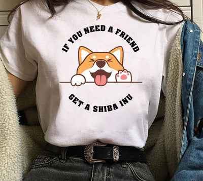 Playera de Pareja Estampado Shiba Inu para Hombre y Mujer - Image 9