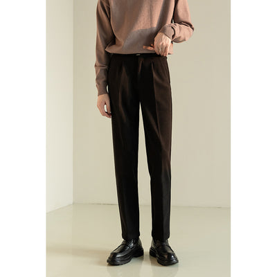 Pantalones de Traje de Lana Coreano Casual Hombre Madurez - Image 7