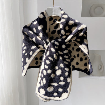 Pashmina de Hombros Anudados con Detalles en Contraste - Image 11