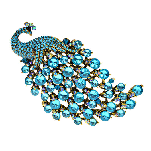 Broche Pavo Real Multicolor en Metal para Mujer - Image 4