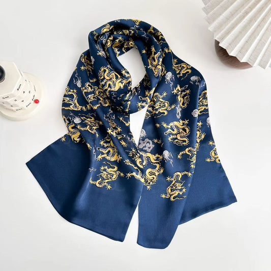Pañuelo de Seda Reversible para Hombre con Estampado Doble Cara
