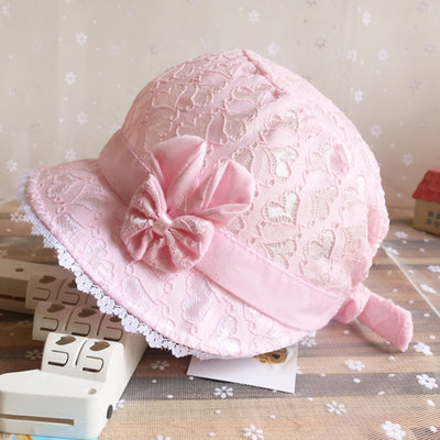 Gorro Tipo Cubo para Bebé Niña con Encaje y Malla - Image 8
