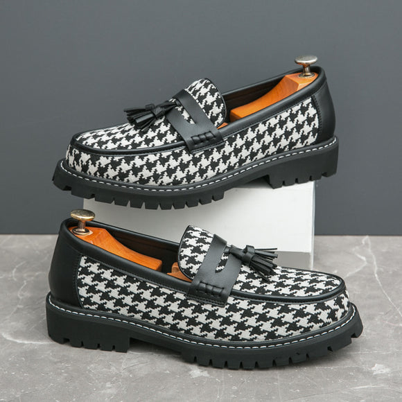 Zapatos de Cuero con Flecos para Hombre - Slip-on Versátil