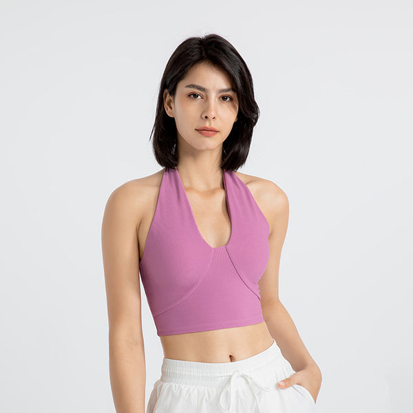 Top Deportivo Yoga con Espalda Abierta - Sujetador Fitness Elegante
