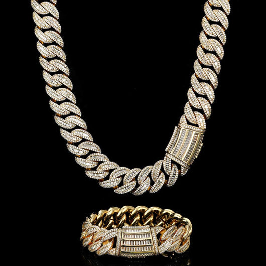Cadena Cubana Miami 15mm-20mm Chapada en Oro Real con Cierre Tipo Buckle - Image 4